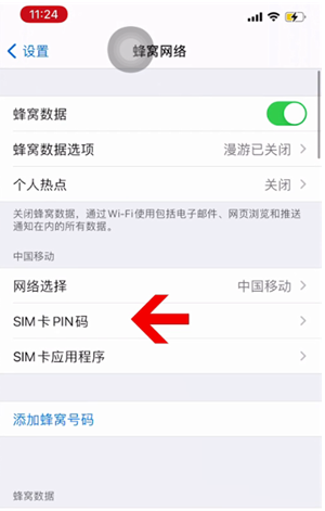 新民苹果14维修网分享如何给iPhone14的SIM卡设置密码 